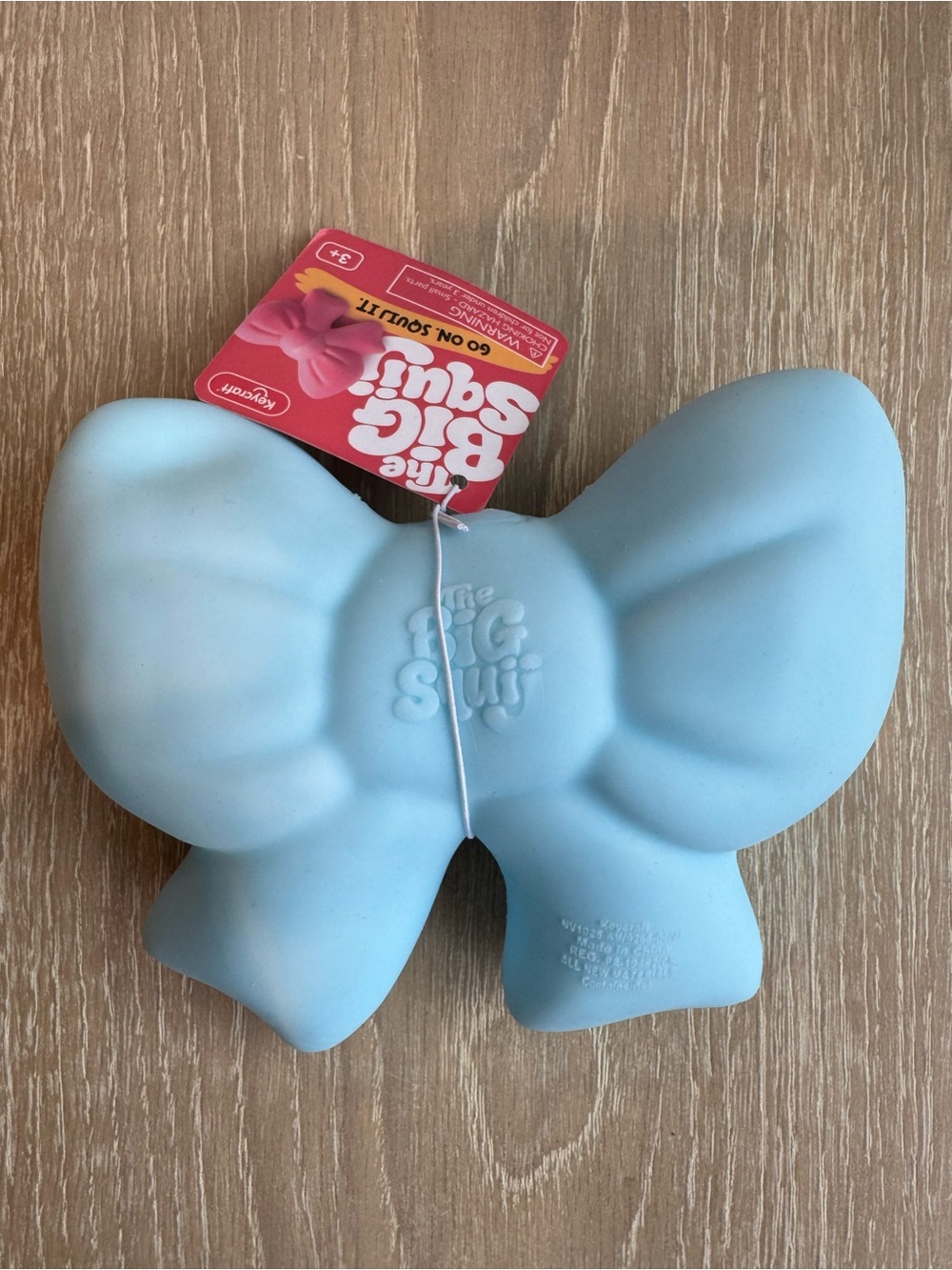 The Big Squij Keycraft Blue Bow Jumbo Squishy Sensory Fidget Toy